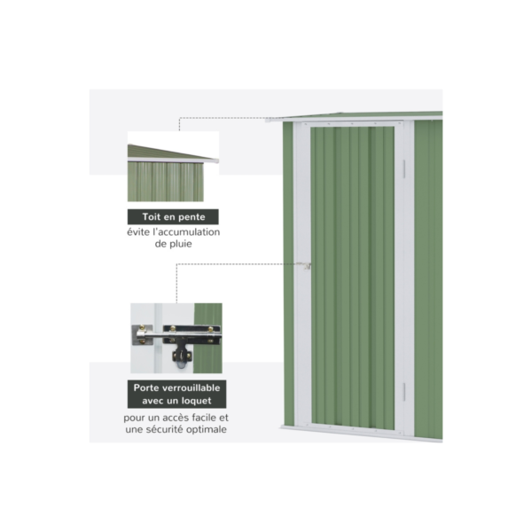 Abri de Jardin 1,2 m² – Porte Verrouillable – Image 3