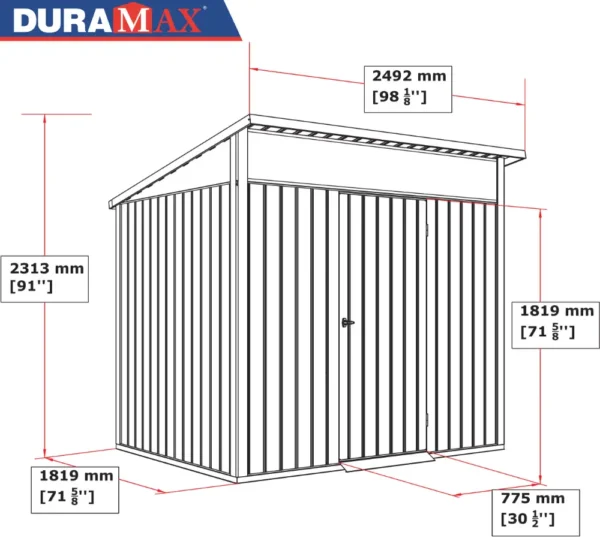 Cabane à outil en métal 2,5x2m – Image 6