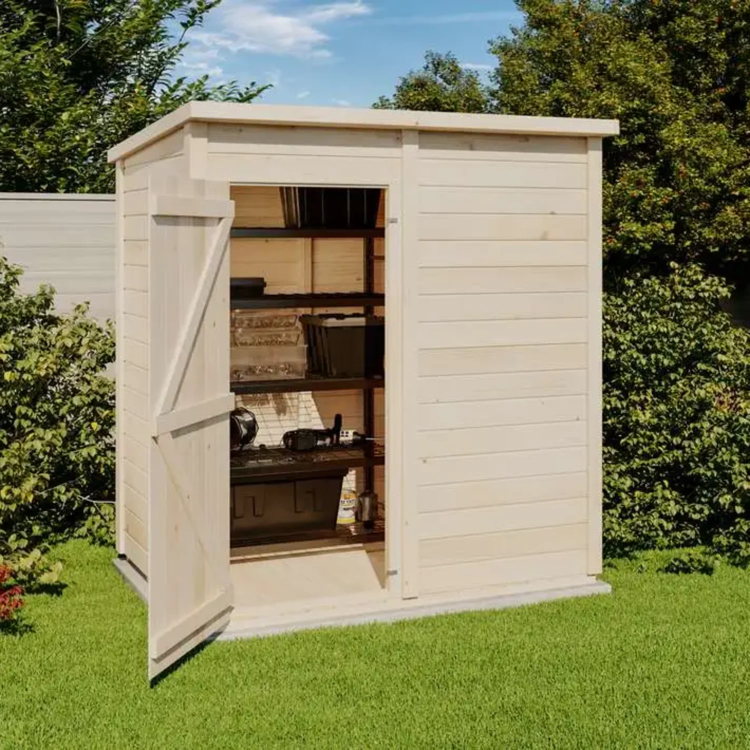Cabane à outils en bois