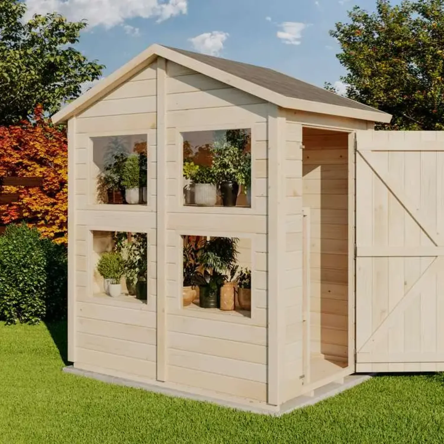 Abri de jardin en bois – Fenêtres – 2.34 m²